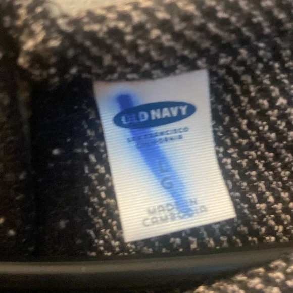 Old Navy Dress Sz L Black White Sleeveless Fit and Flare Textured Stretch Knit - Picture 6 of 10